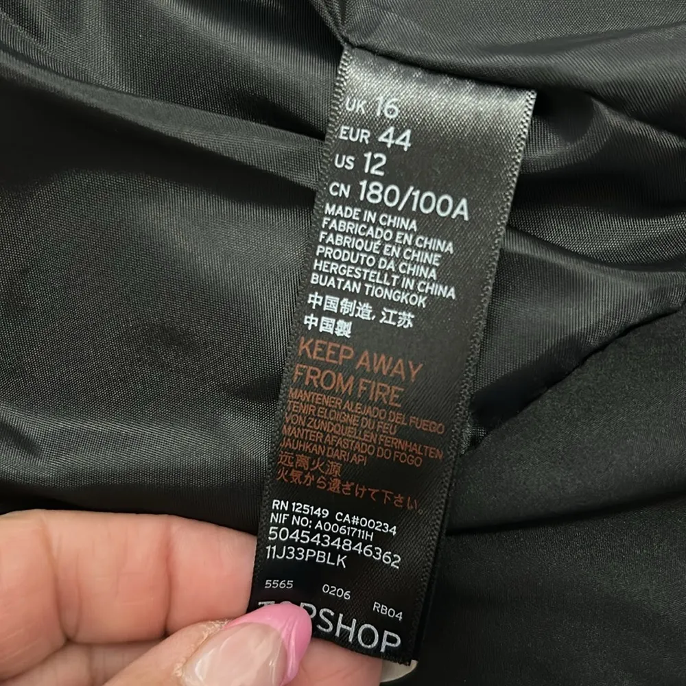 Topshop Colorblock Puffer Jacket Blue Black White - Image 11