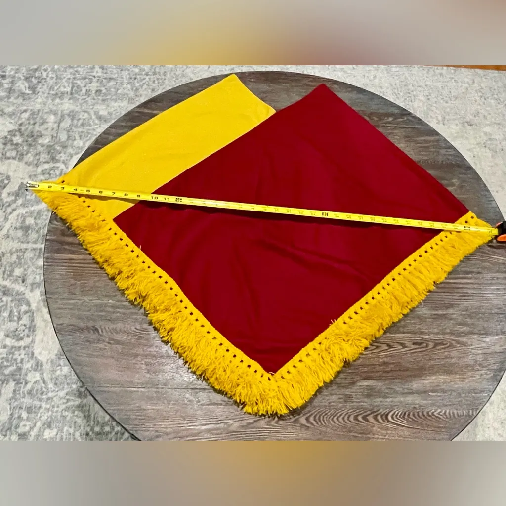 Vintage FSU Florida State University Seminoles Garnet & Gold Fringe Poncho/Wrap Red Size undefined - Image 7