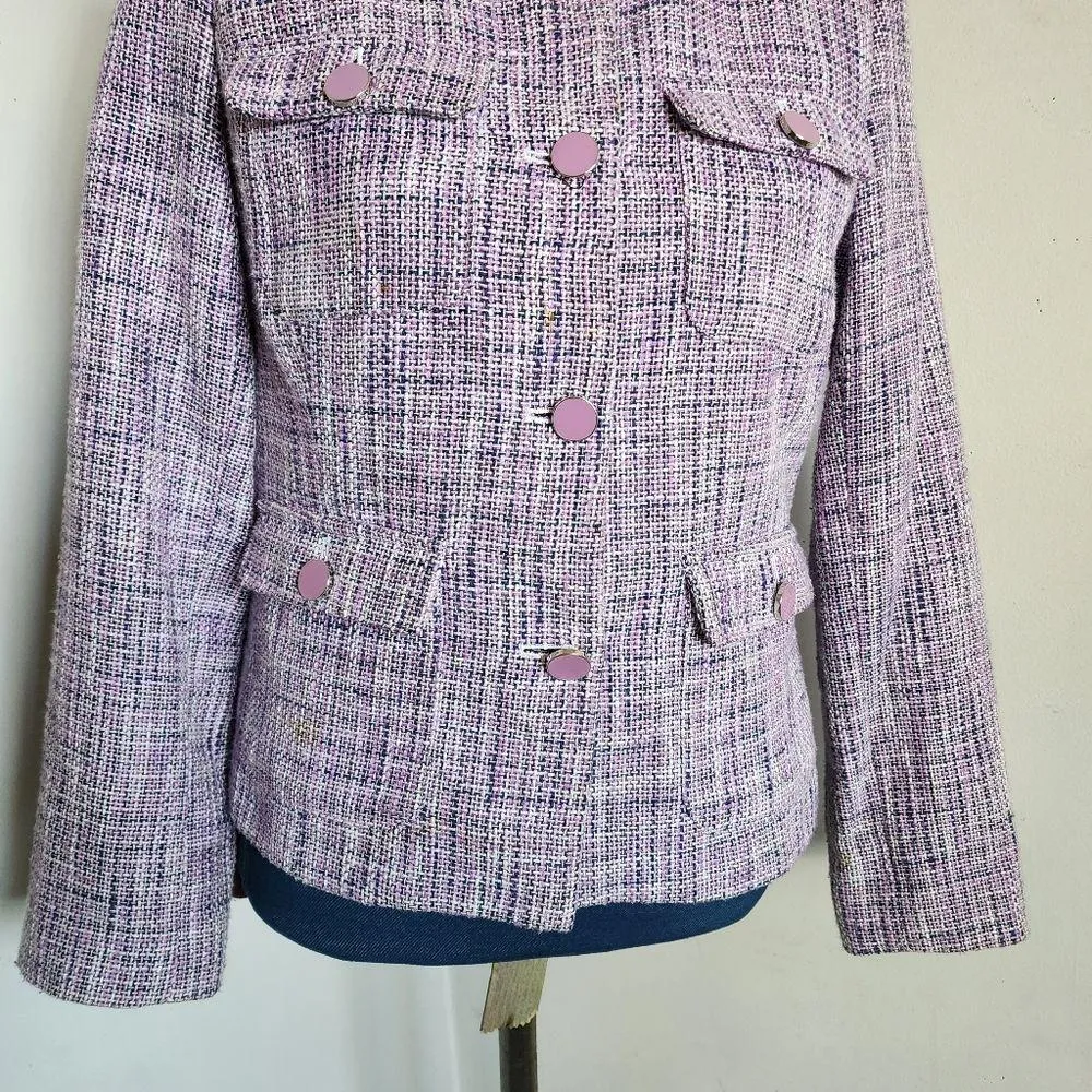 Premise Woven Tweed Blazer Jacket - Image 3