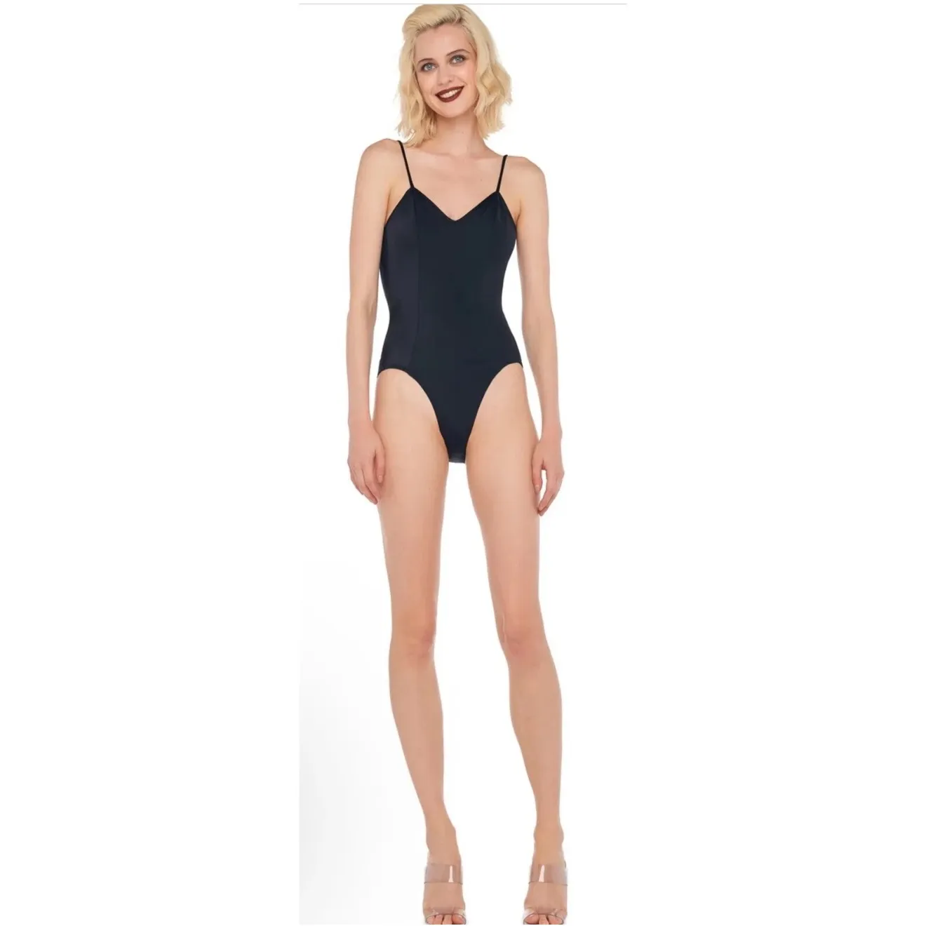 NWT Norma Kamali Wonder Woman Mio Black One Piece
Swimsuit Sz XL‎ $125 - Image 5