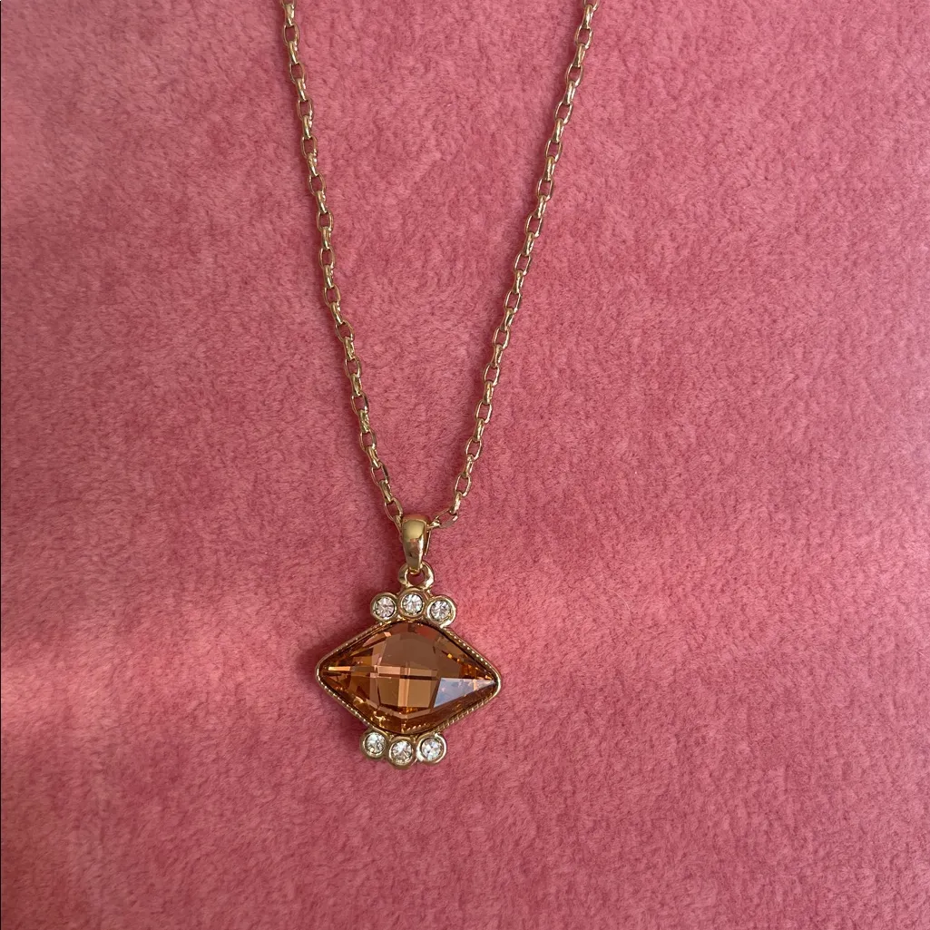 Chic Gold and Brown Nice & Bella Pendant Necklace Set - Image 2