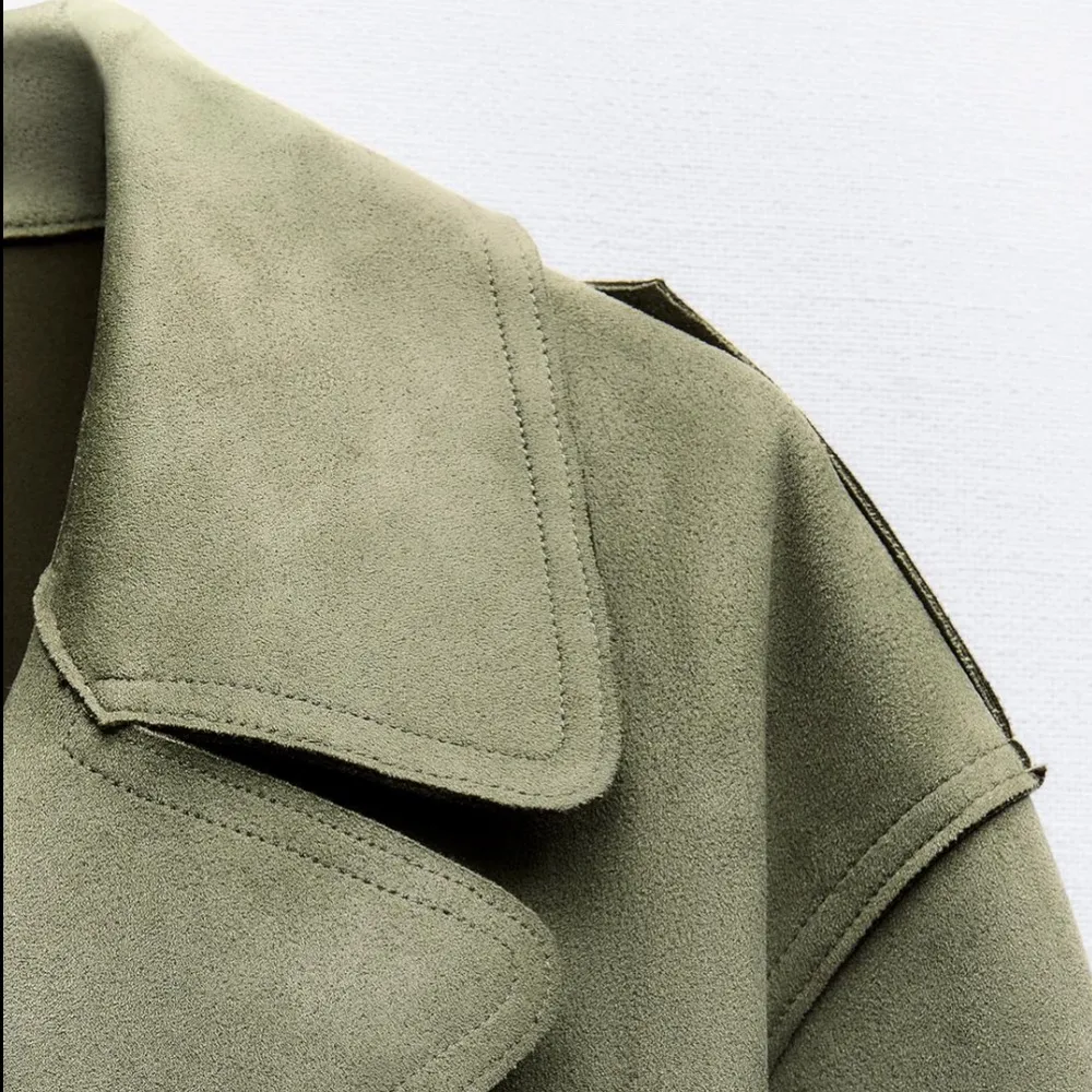 🆕 2024 ZARA FAUX SUEDE TOPCOAT - Image 8