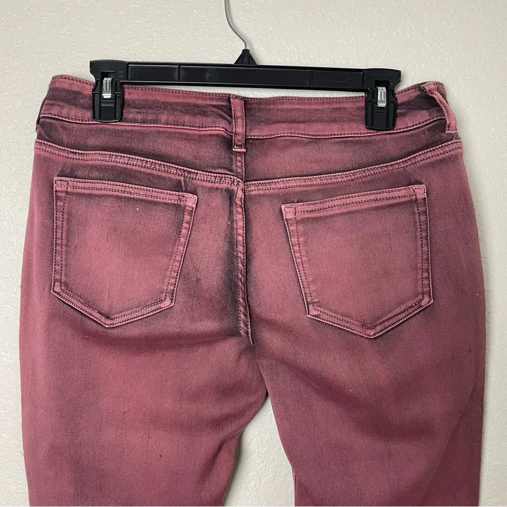 Maurices Women's Burgundy Skinny Jeans Size M - Image 7