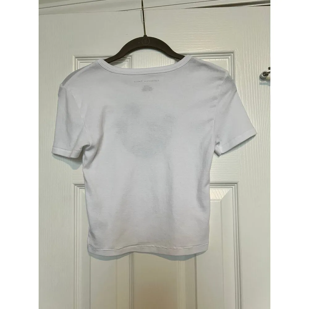 American Eagle Casual Crop Top Short Sleeve T-shirt Small - Image 4