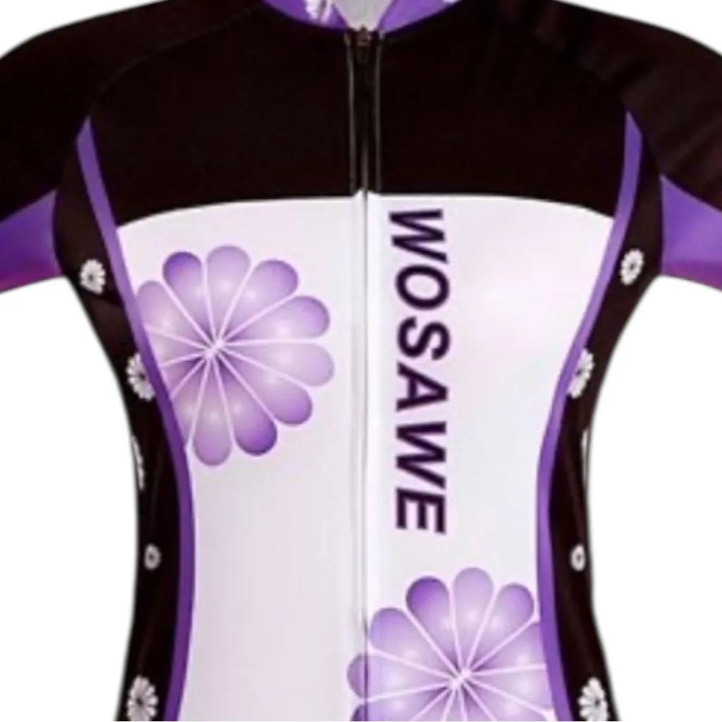 Wosawe Cycling Jersey Purple Size L - Image 2