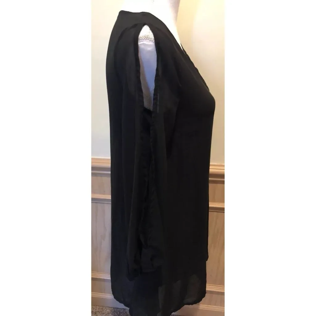 Mjaoran ~ Black Tunic Dress ~ Size Small ~ Long Sleeve ~ Split Sleeves - Image 4