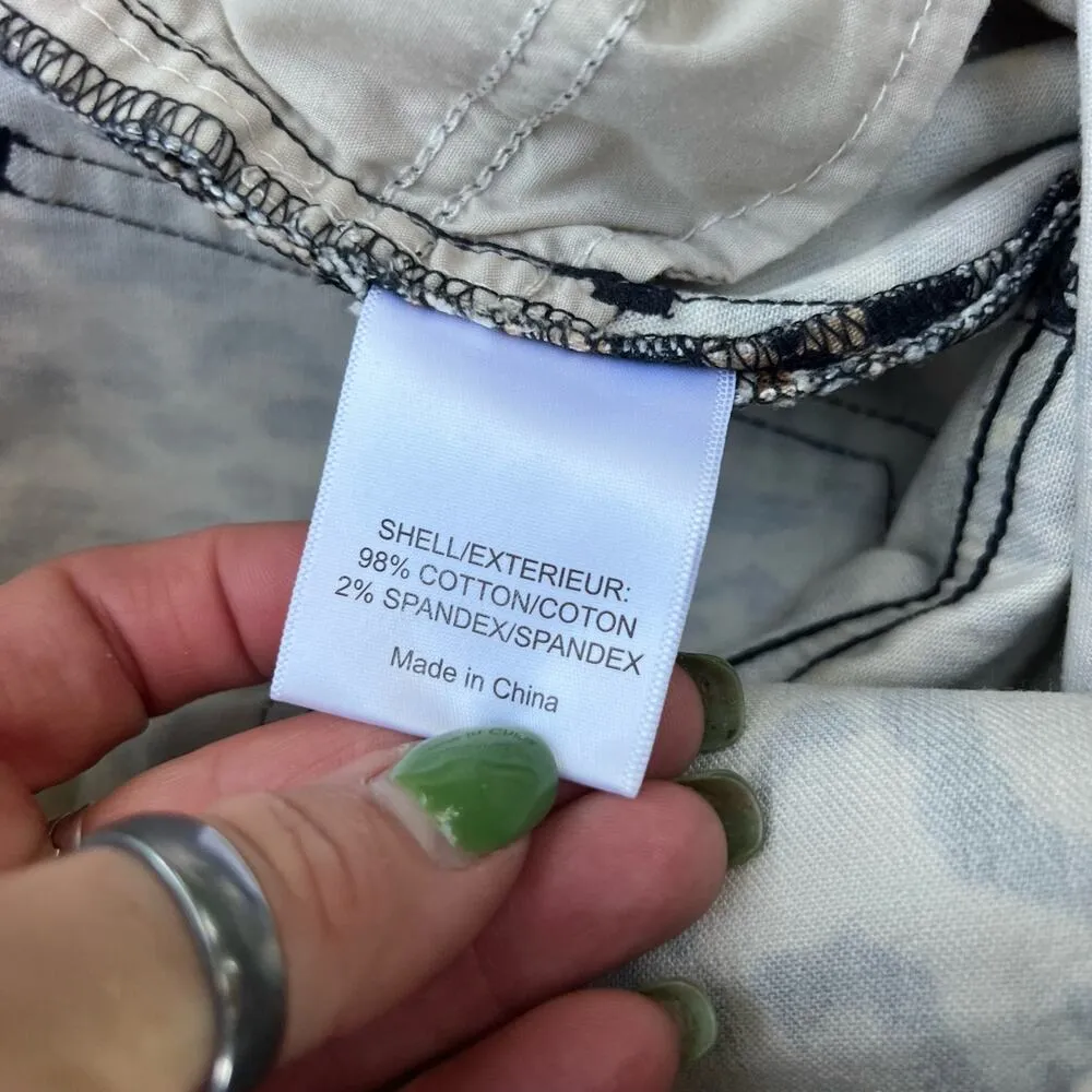 Tory Burch Leopard Cheetah Animal Print Low Rise Super Skinny Jeans Size 30 - Image 7