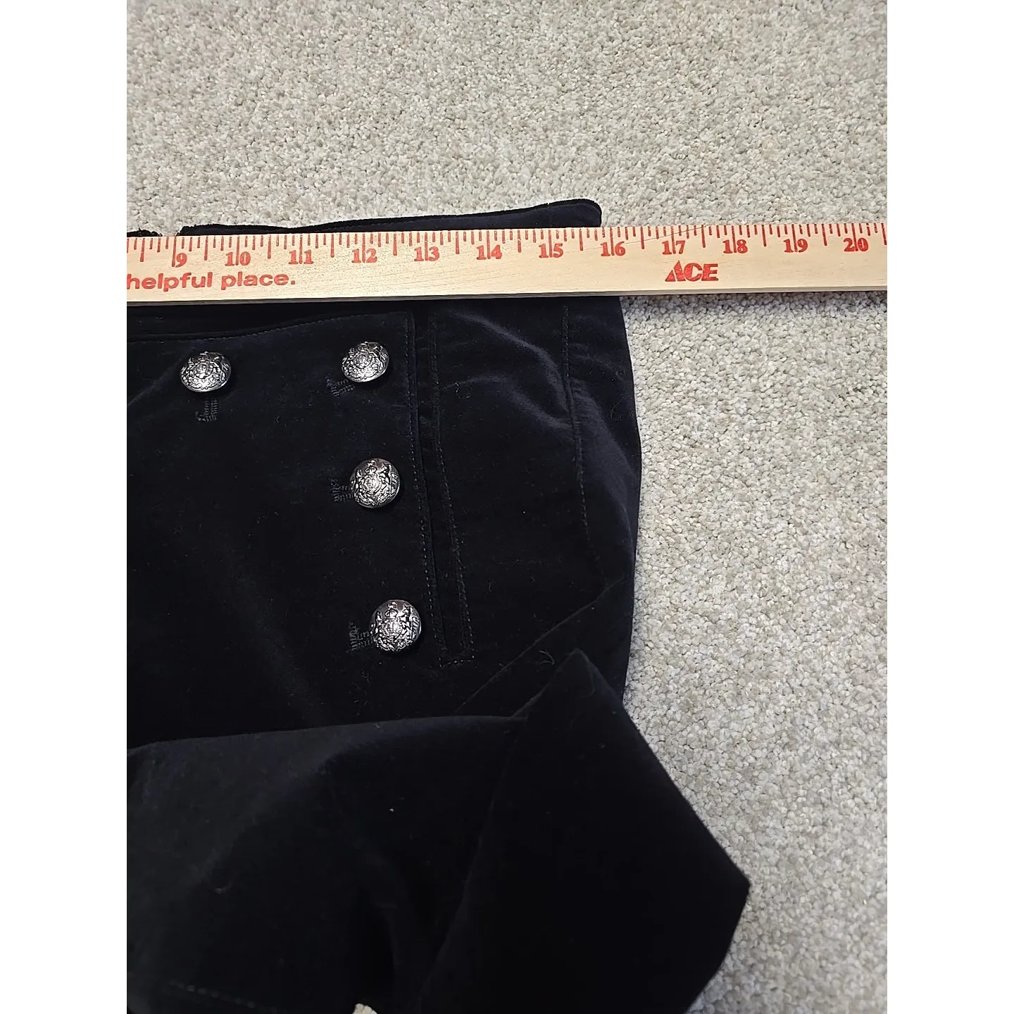 Veronica Beard‎ Pants Womens Jane Skinny Black Velvet Sailor Sz 31 - Image 6