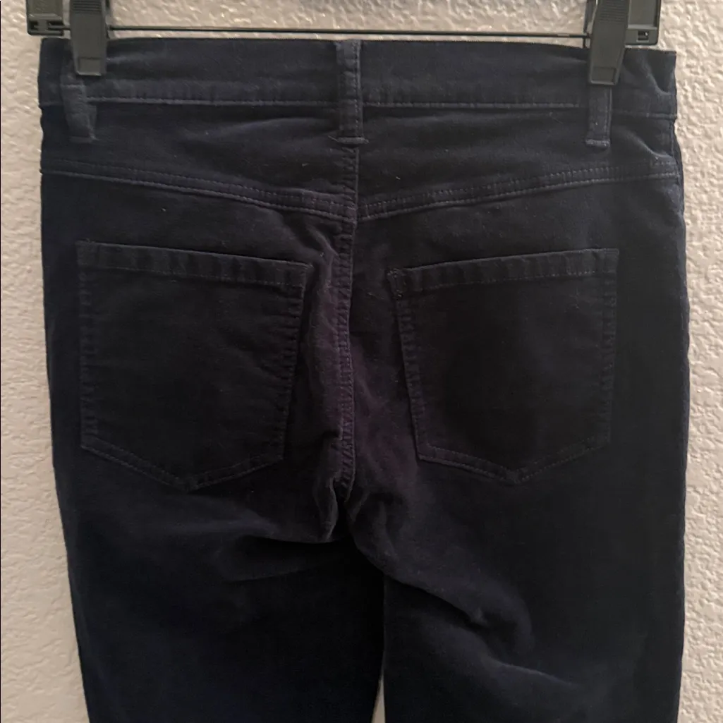 CAbi Sapphire Blue Button Fly Skinny Velvet Pants Size 2 - Image 5