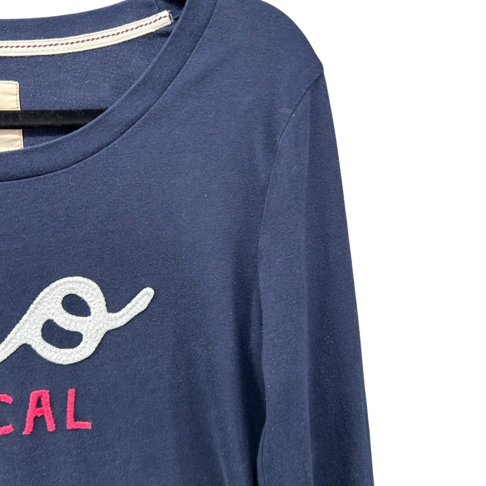 Vtg Hollister Womens Shirt Size L‎ Y2K Mall Embroidery Preppy Baby Tee Spell Out - Image 5