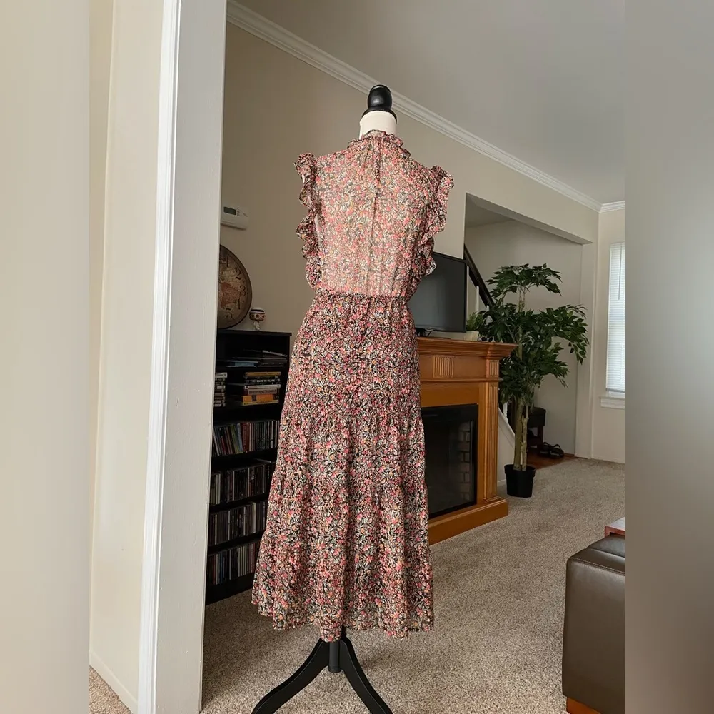 BB Dakota by Steve Madden ditsy sleeveless floral midi dress size S - Image 3