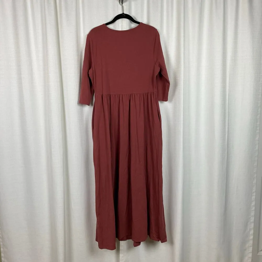 Matilda Jane Joanna Gaines Rose Pink 3/4 Sleeve Country Ride Maxi Dress Sz.L - Image 10