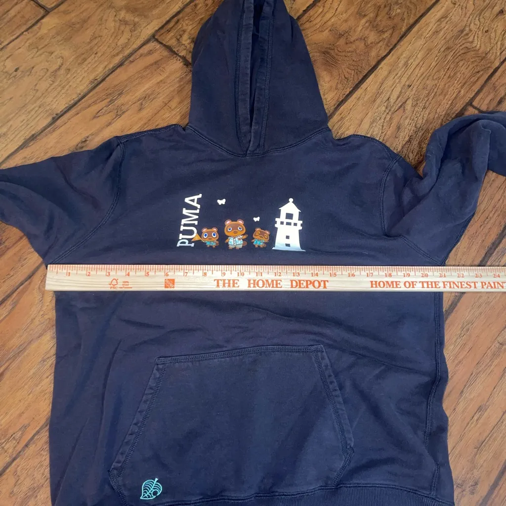 Puma Gray Hoodie Sweatshirt Animal Crossings size Medium or large - Image 6