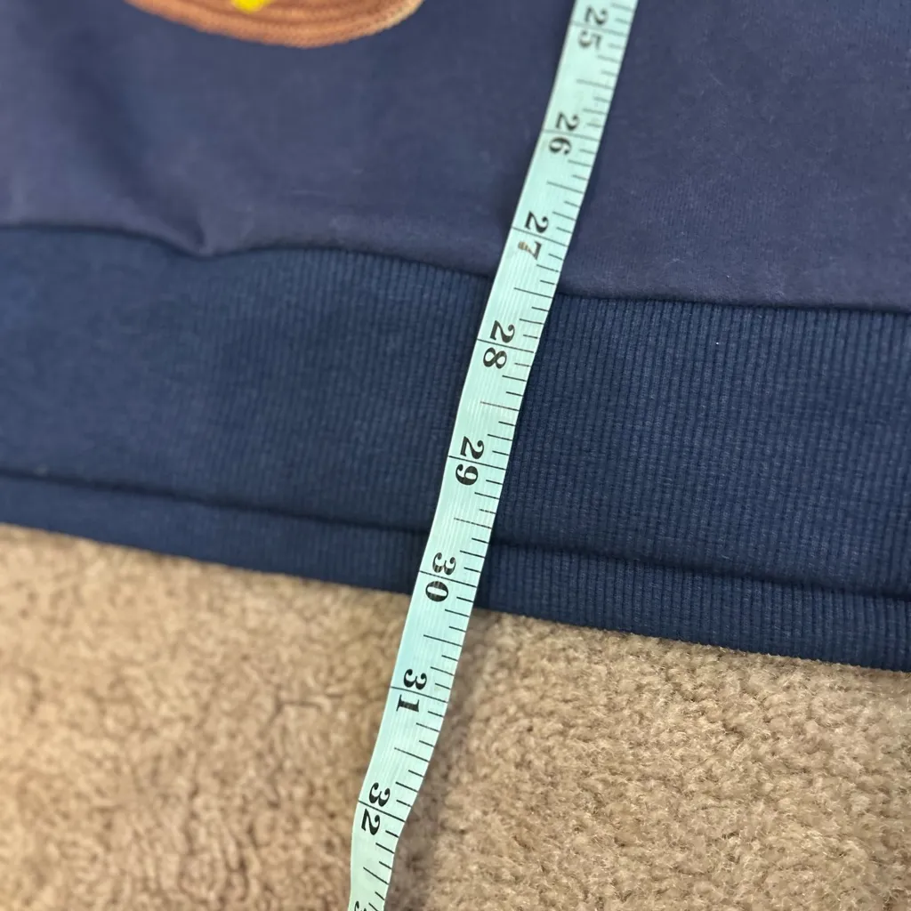 Queen of Sparkles Navy American Burger Fourth of July Sweatshirt XXL NWOT Blue - Image 8