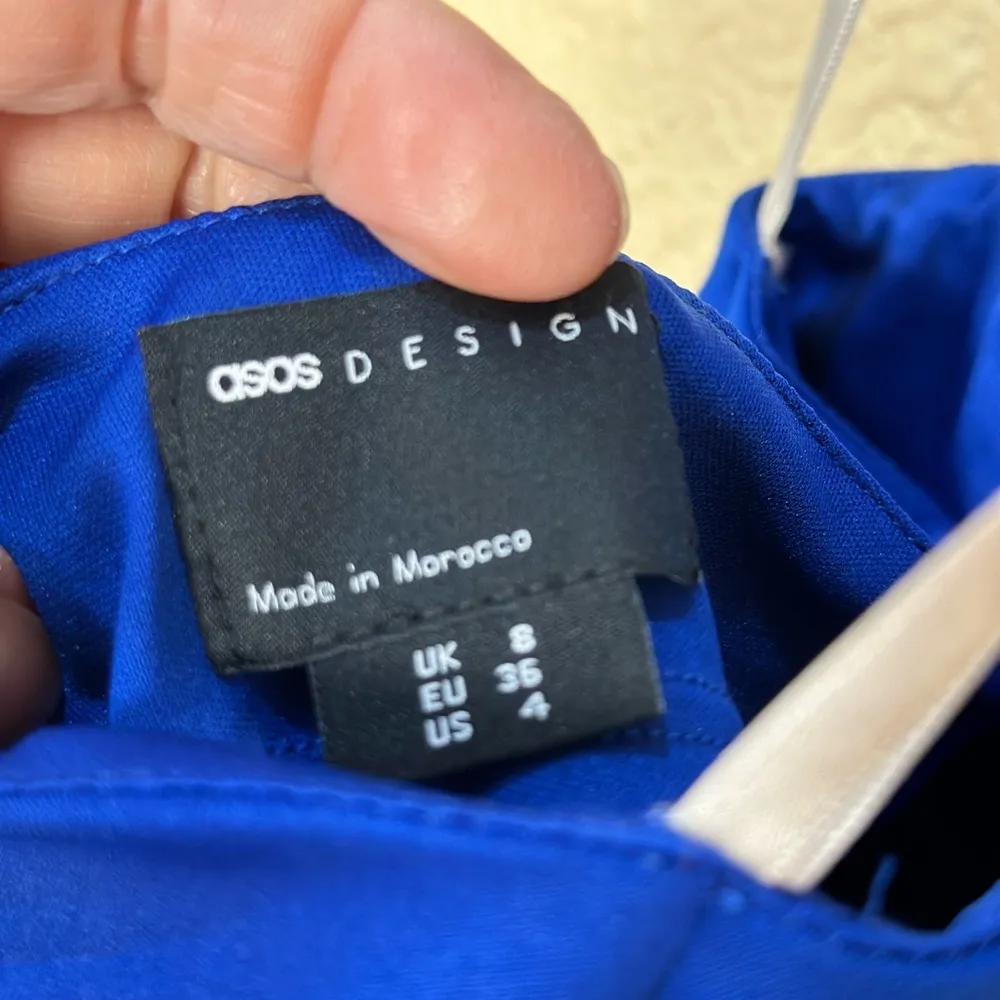 ASOS Design Cut Out Blue Mini Dress - Image 8