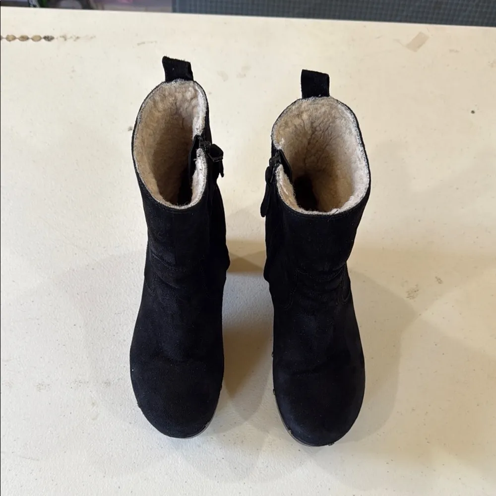 Black Suede Ankle Boots - Image 2