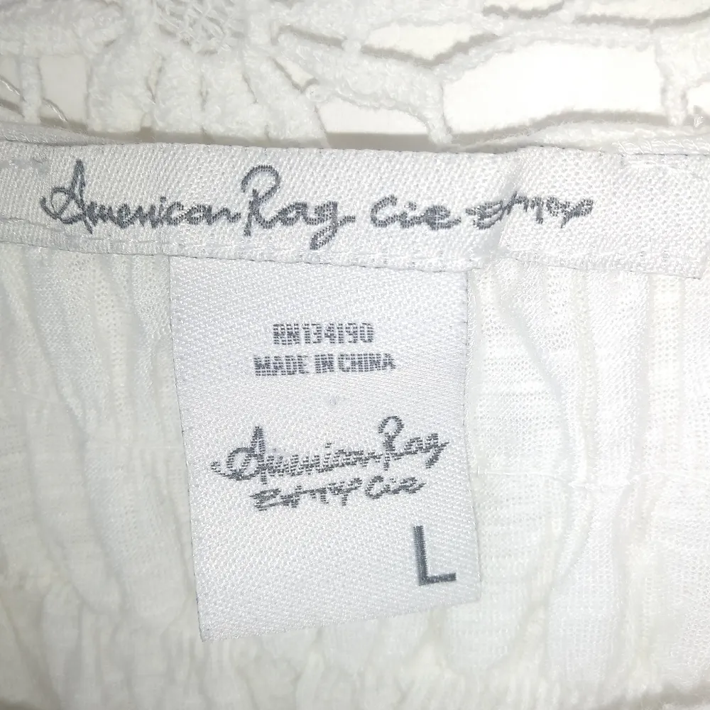 American Rag L White Boho Crop Top - Image 5