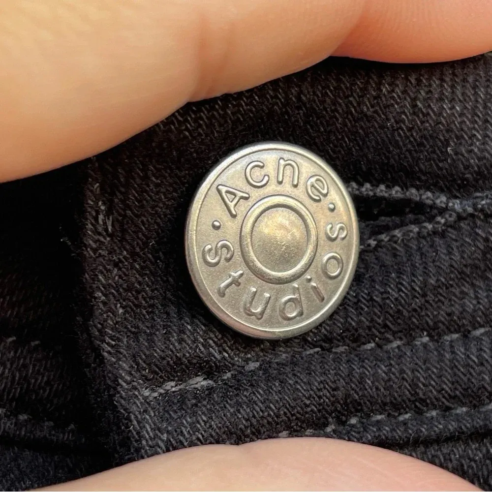ACNE STUDIOS BLÅ KONST PEG BLACK JEANS SIZE 27 - Image 9