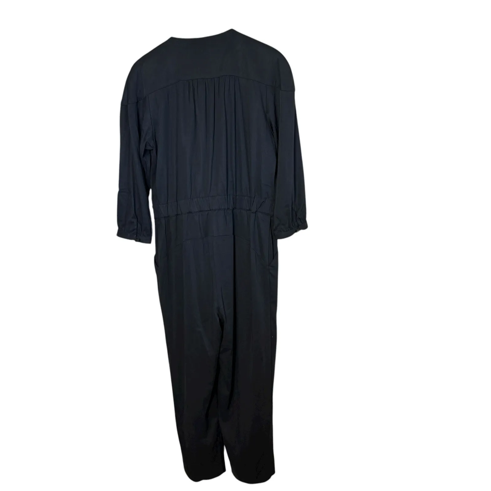 Steven Alan Black Long Sleeve Jumpsuit Size Medium Designer Quiet Luxury Casual - Image 3