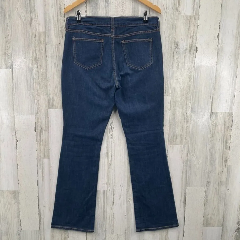 Old‎ Navy The Flirt Bootcut Jeans Womens 10 Long Blue Dark Wash Cotton Blend - Image 4