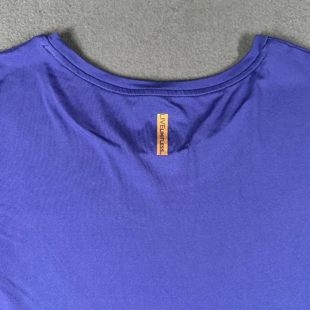 Copper Fit Pro Womens Medium Purple Short Sleeve Round Neck Flowy Shirt - Image 7