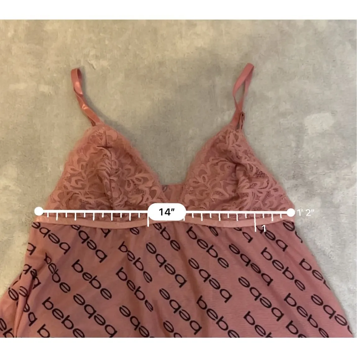 BEBE Pink Slip Dress Y2K 2000s juniors XL - Image 5