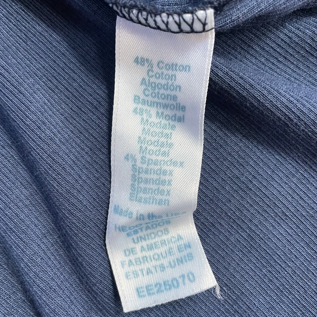 NWT Evereve Michael Stars Nicola Ribbed Handkerchief Dress Nocturnal - Sz L 🧡🎀 - Image 10