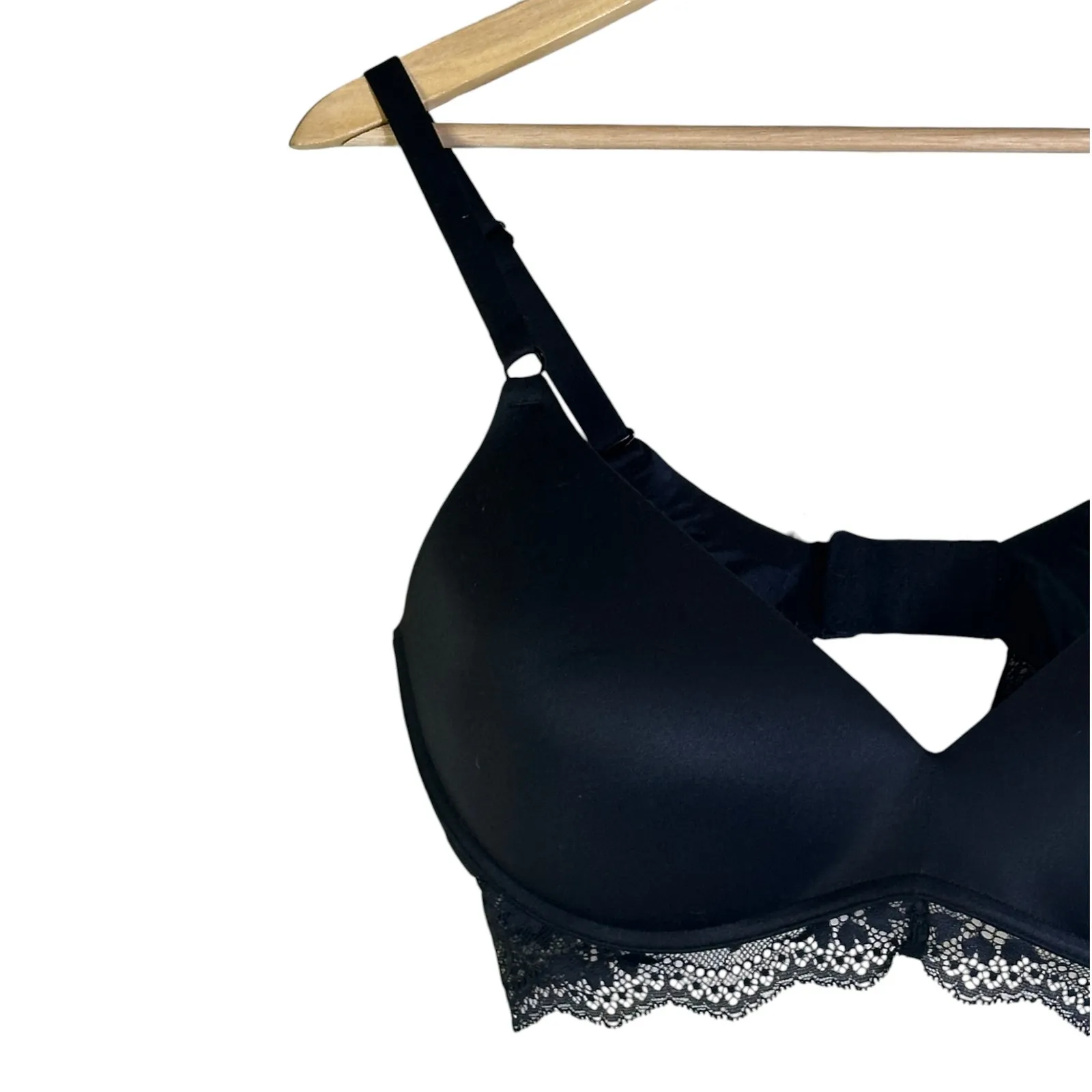 Maidenform Your Lift Wireless Bra Womens 36D Black Lace Trim Padded Size undefined - Image 6