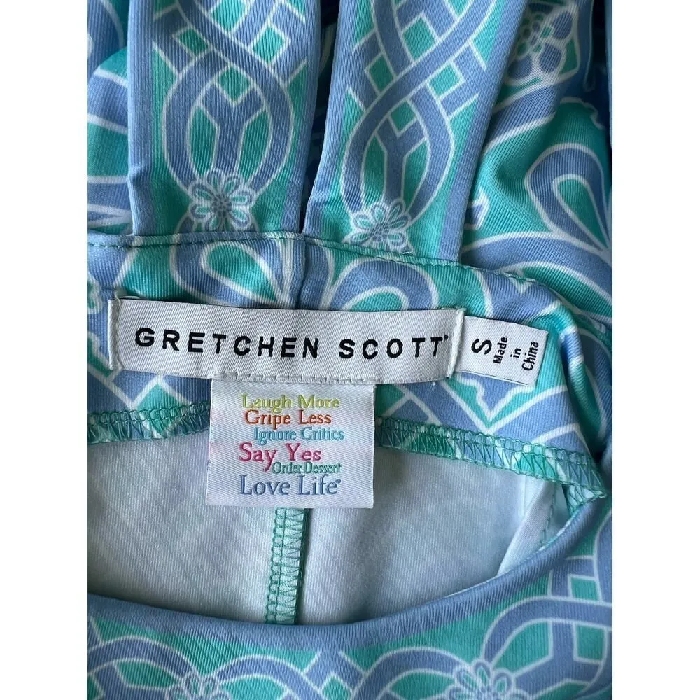 GRETCHEN SCOTT Size S Green Blue ISOSCELES Jersey Dress Piazza Stretch Women’s - Image 9