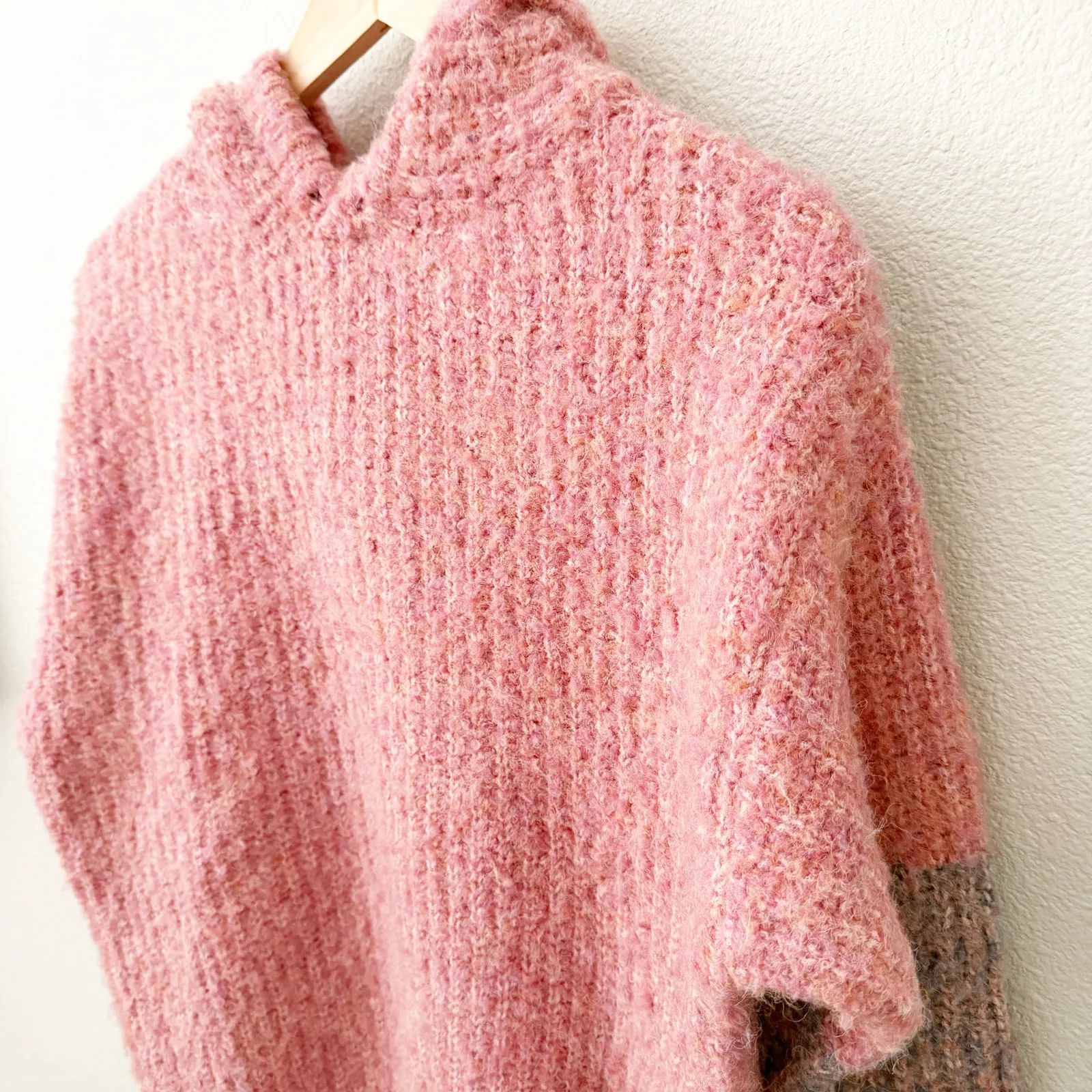FRNCH x ANTHROPOLOGIE | Pink Purple Ombré  Sweater Hoodie Oversized | Small - Image 6