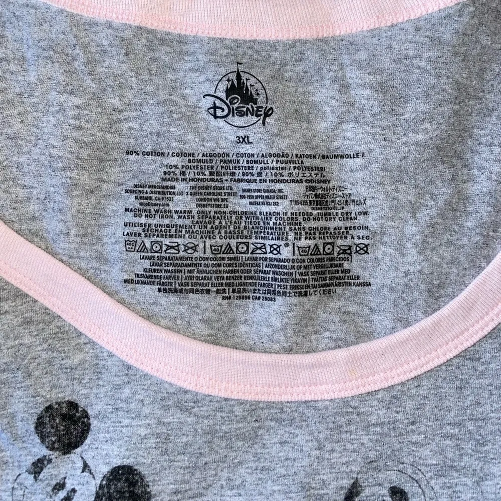 Disney Mickey Mouse All Over Print Ringer Tee Size 3XL - Image 5