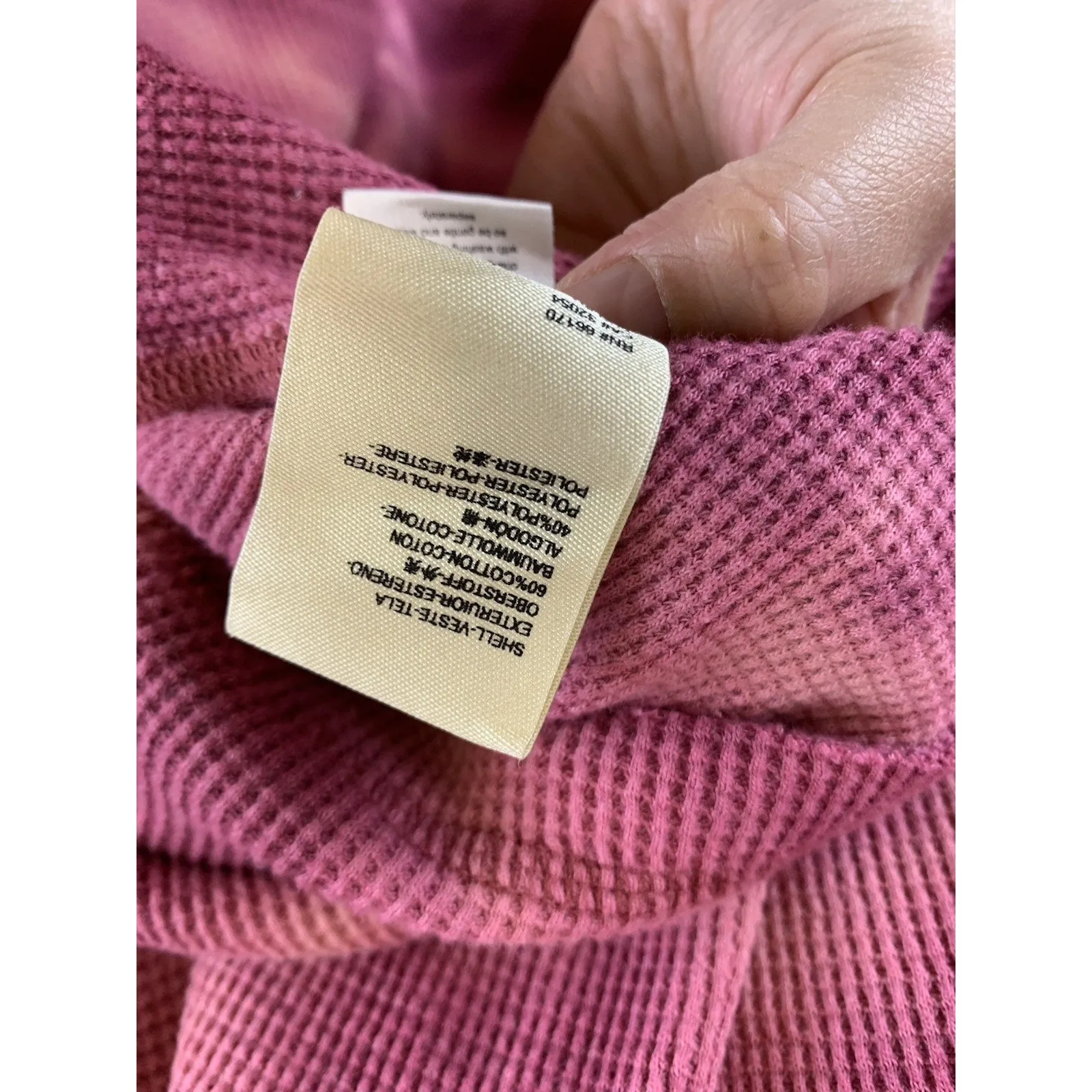 Anthropologie Maeve Women’s Top Berry Ainsley Thermal Tie Dye Cowl Neck Size L - Image 7