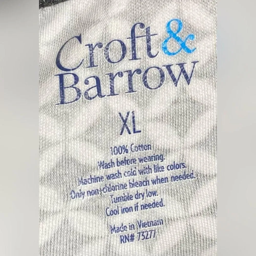 Croft & Barrow- Long sleeve black and white triangle design - Size XL - Image 5