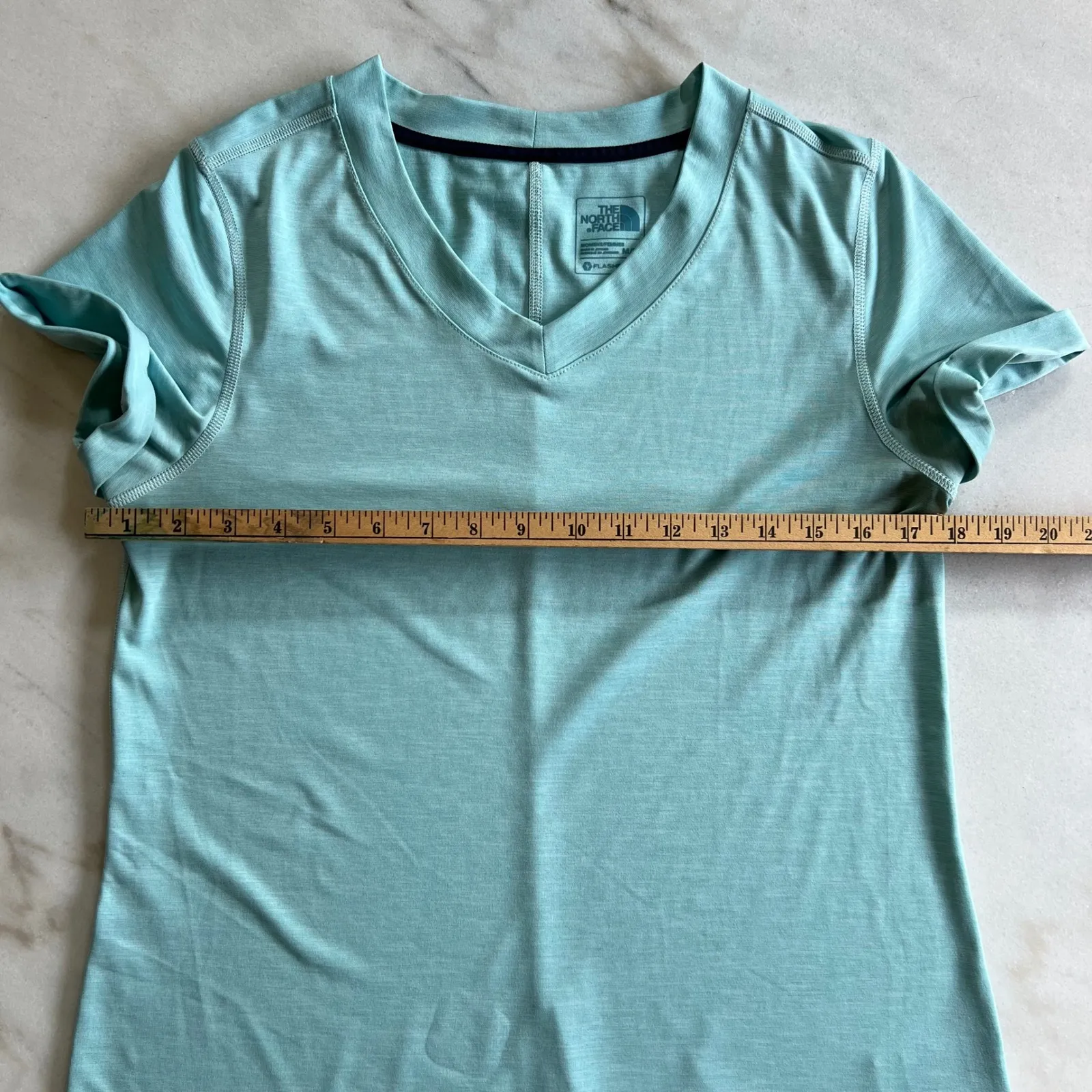 The‎ North Face Womens FlashDry V Neck Short Sleeve Athletic Top - Image 3