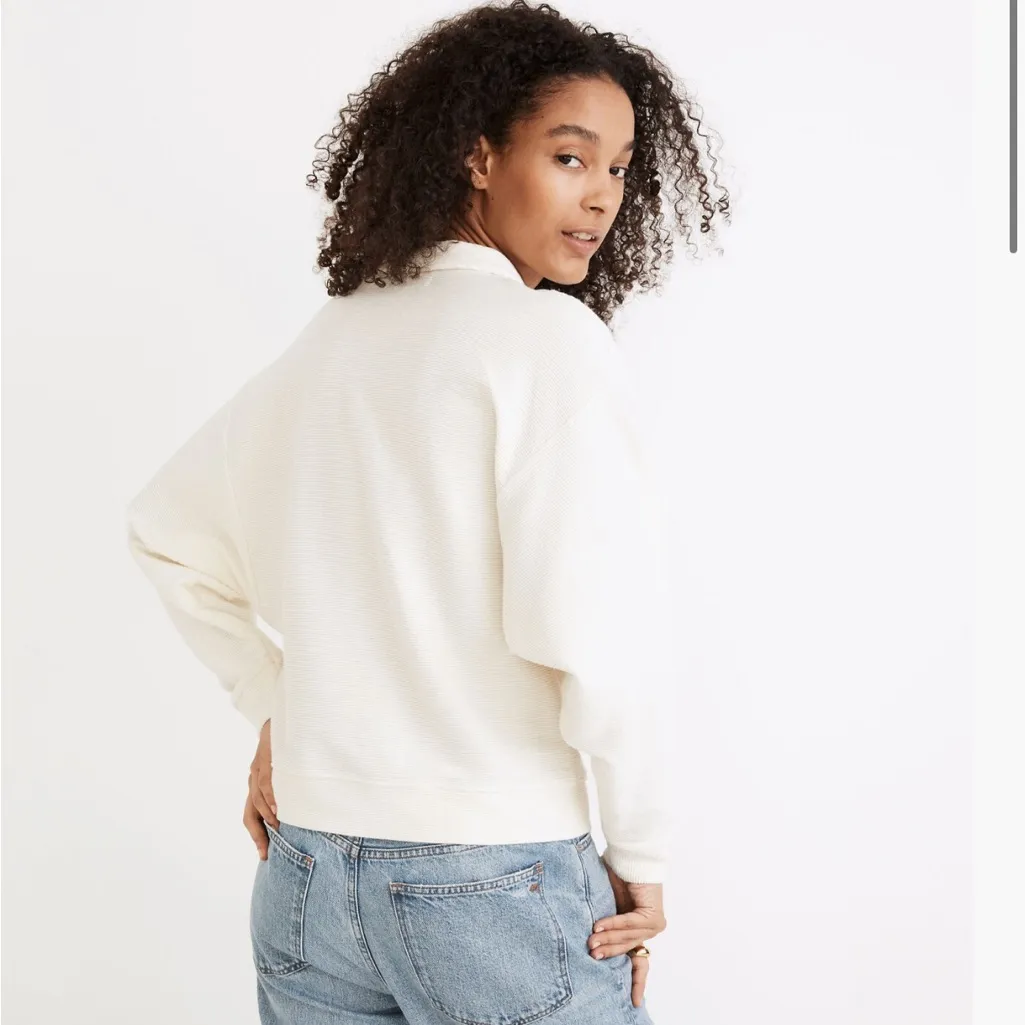 Madewell Ottoman Jacquard Polo Top - Image 2