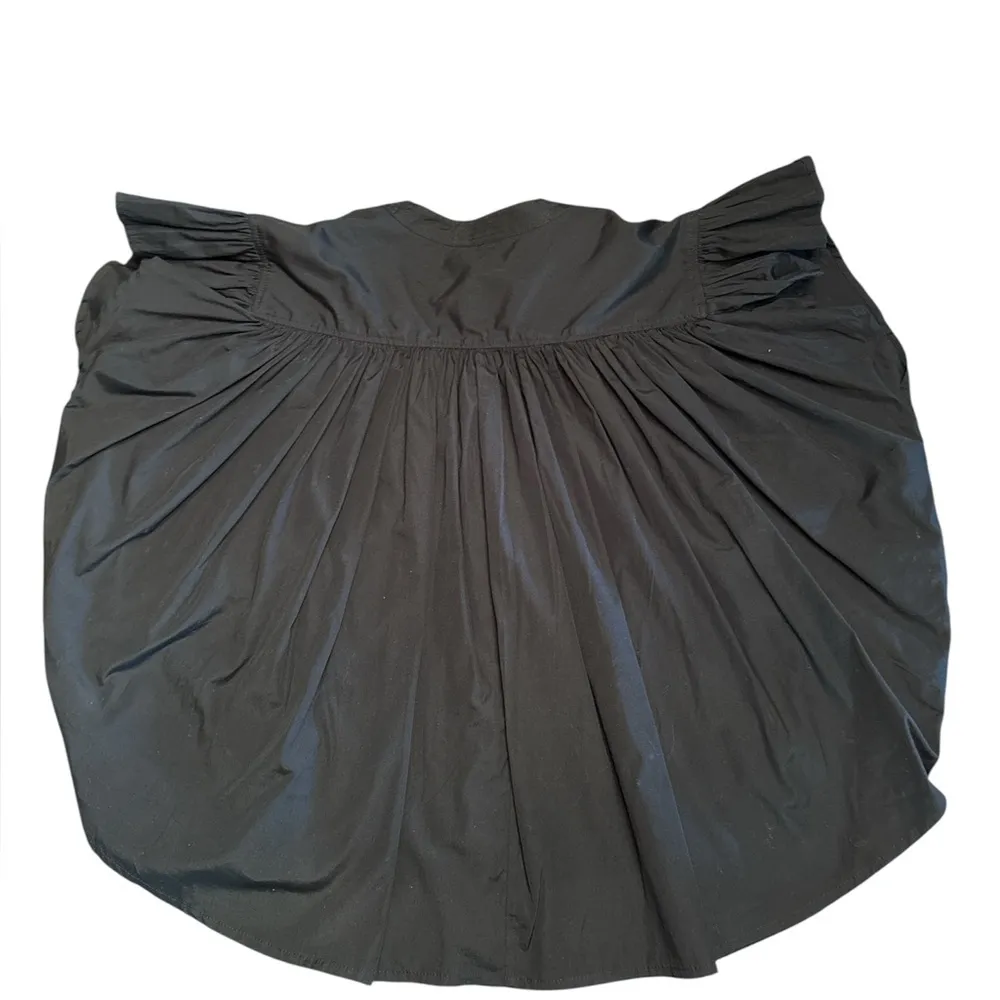 Madewell women’s Poplin Shirred Button-Up Shirt black Size L NWT - Image 5