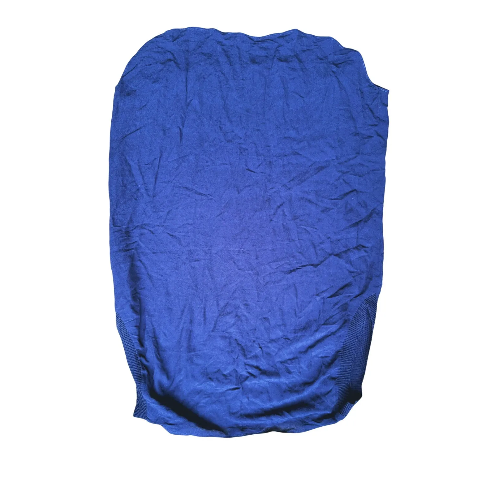 Rebecca Taylor Sleeveless Cowl Neck Blouse Size 4 Navy Blue Elegant Quiet Luxury - Image 3