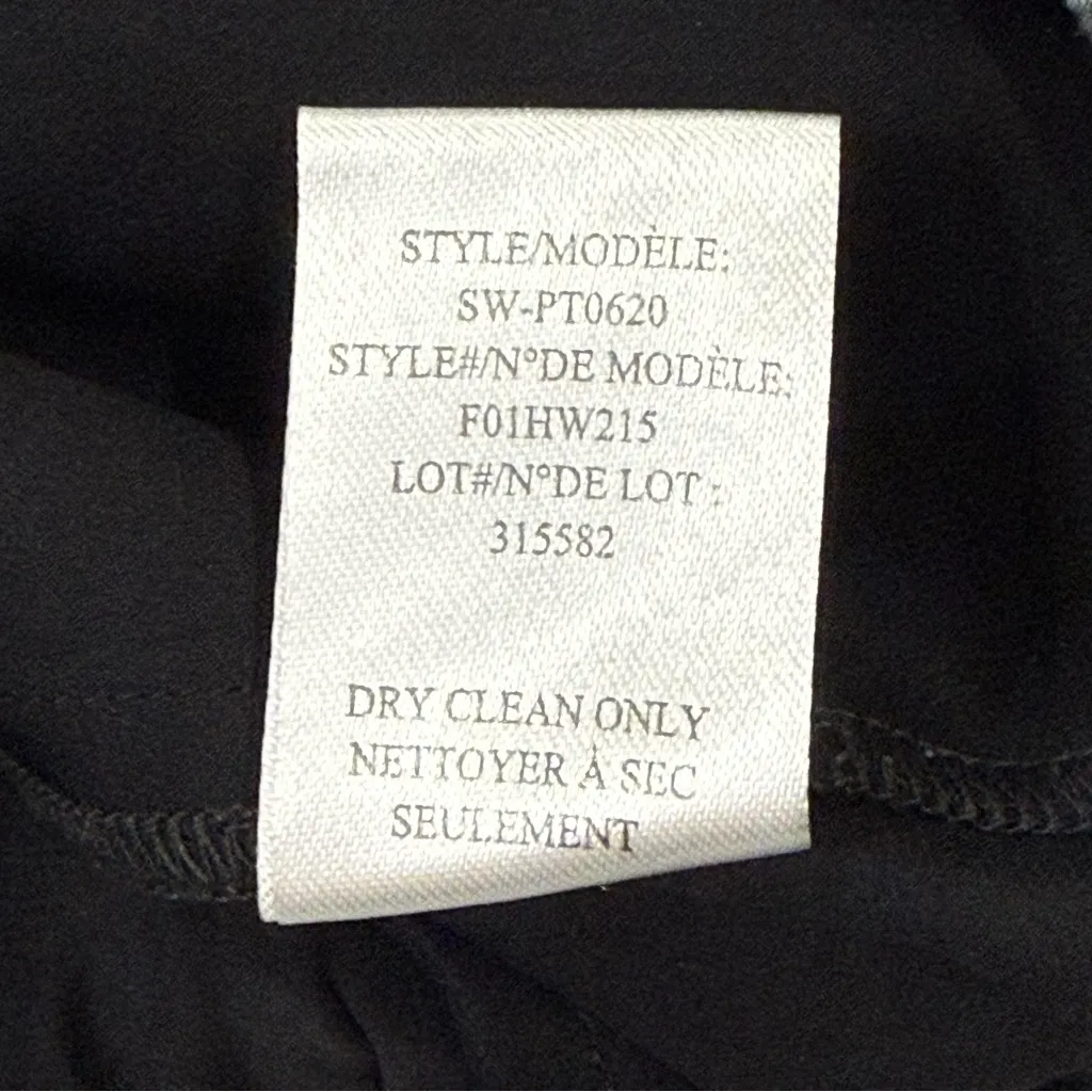 Helmut Lang Method Silk Pants XS Black White Drawstring Edgy Abstract Stripe - Image 9