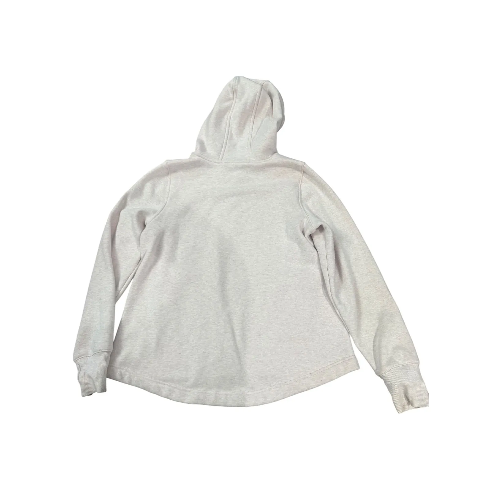 Athleta Pink Heathered Fleece Lined Quarter Zip Hoodie Thumbholes Size Small - Image 2