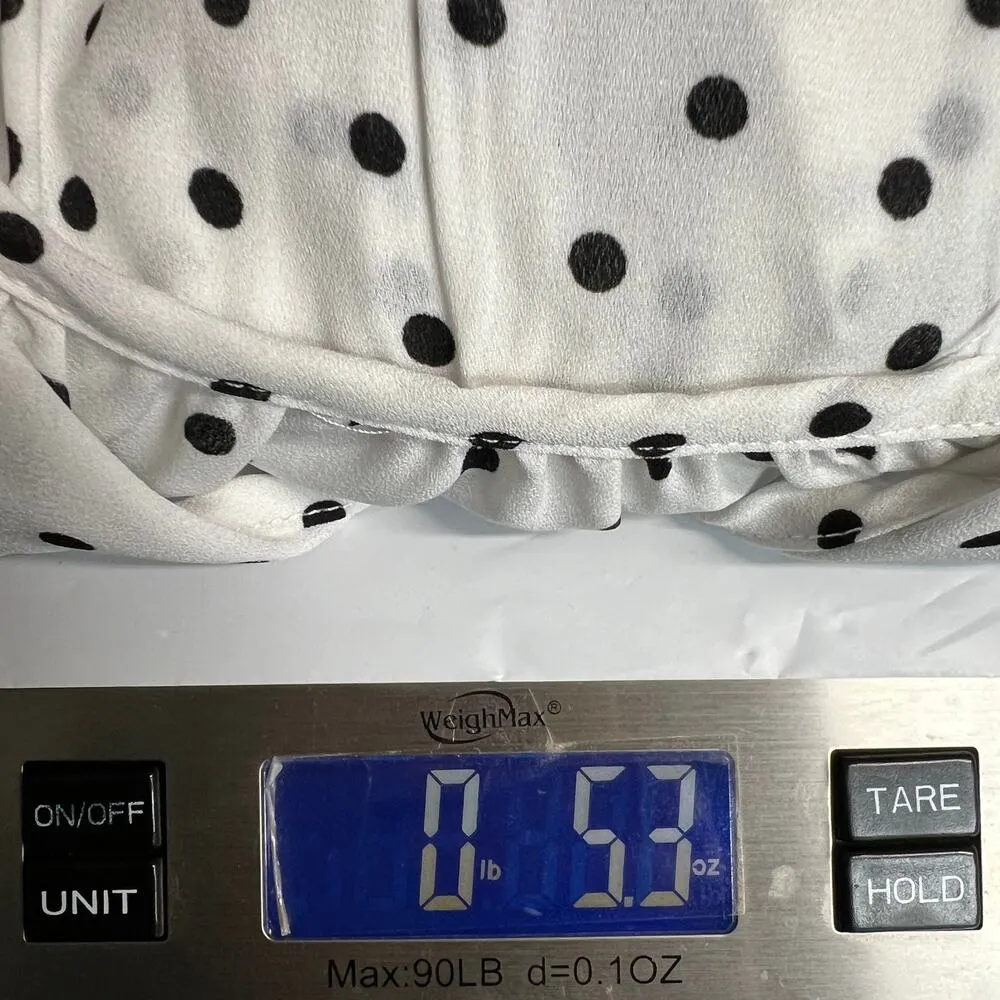 Tempted Los Angeles Womens Polka Dot Top 3X Flowy Career Party Event Dressy White - Image 12