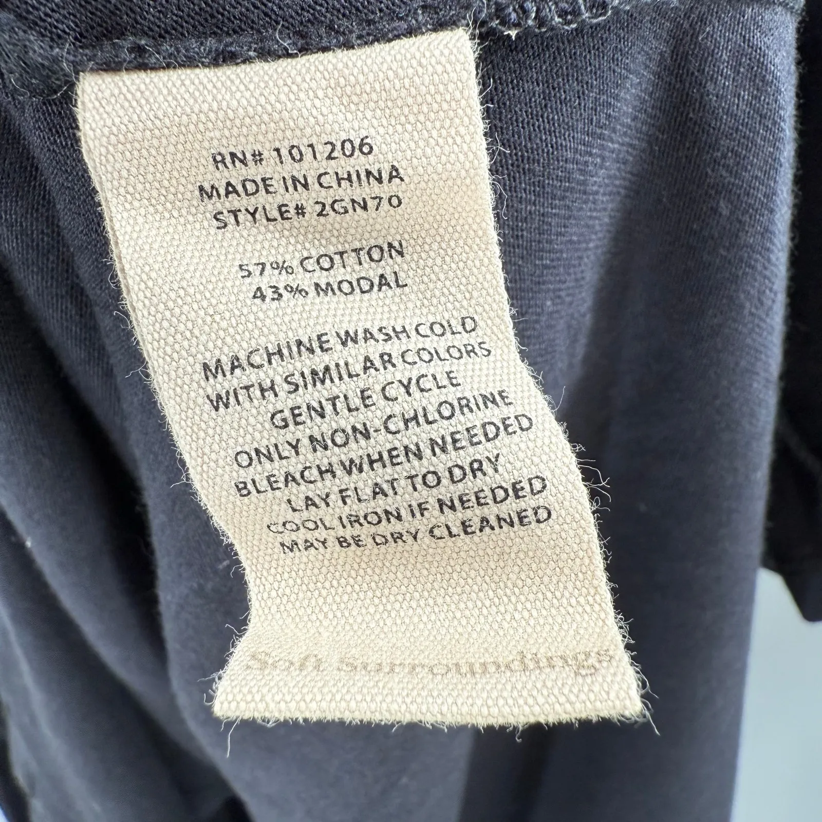 Soft Surroundings Santiago Dress SZ Large 2GN70 Blk Cotton Modal Maxi 3/4 Sleeve - Image 13