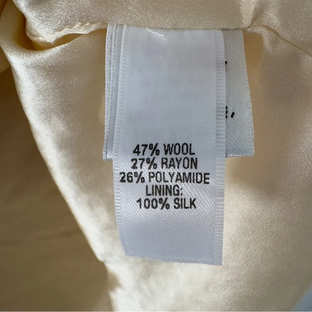 St. John Wool Blend Silk Lined Evening Skirt Knit Sparkly Zipper Zip Up Side 10 - Image 5