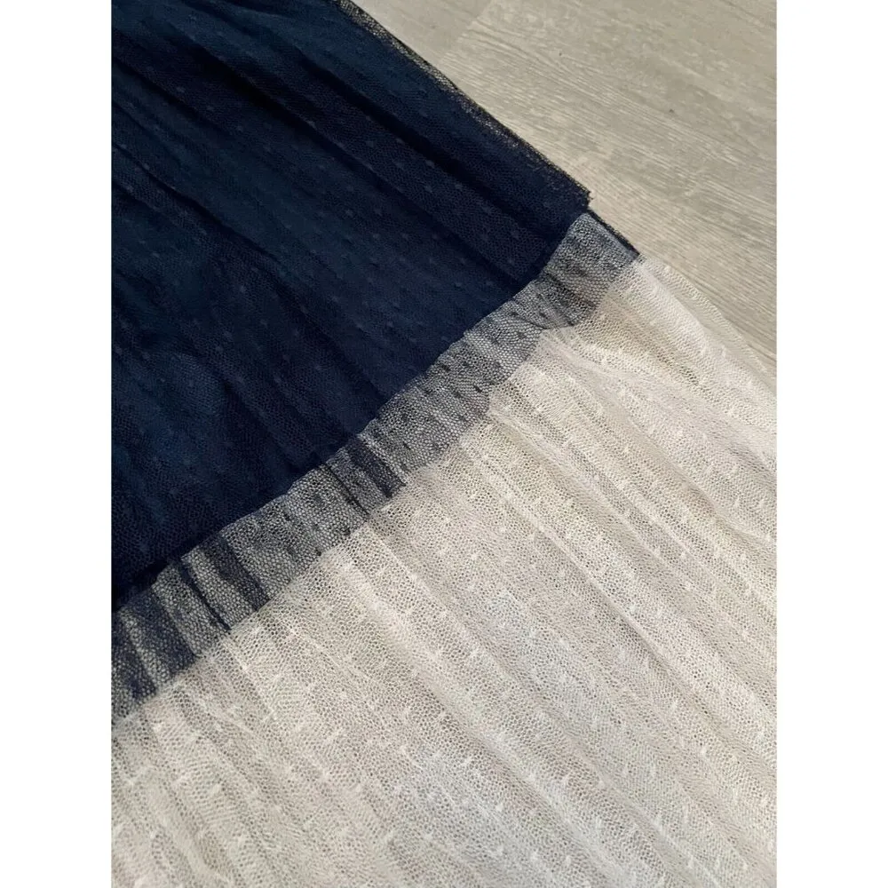 boohoo midi Jean Denim Skirt With White Blue Tooling woman Size 4 - Image 3