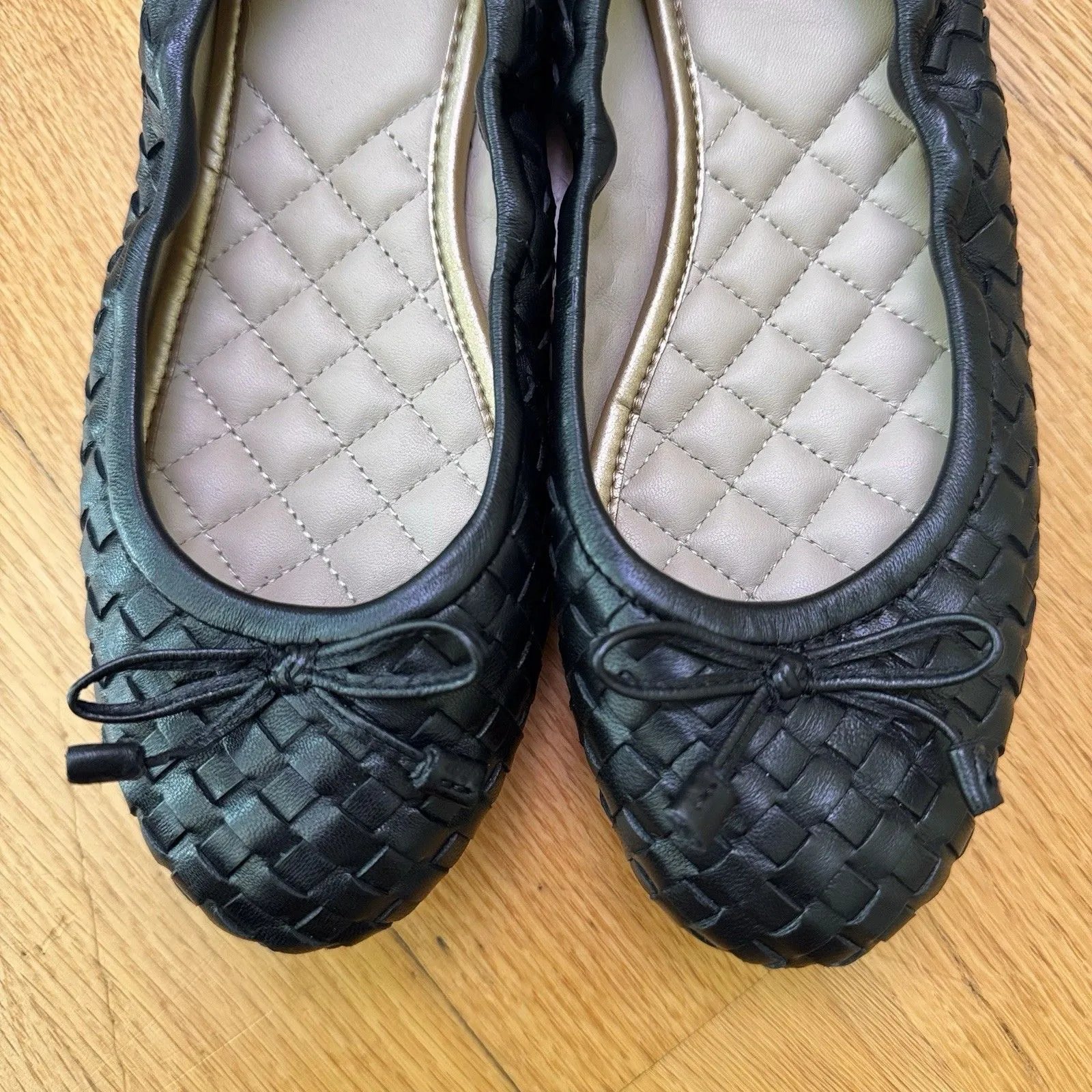 J. McLaughlin Women's Mercer Woven Leather Ballet Flats Shoes Black Size 6M - Image 15