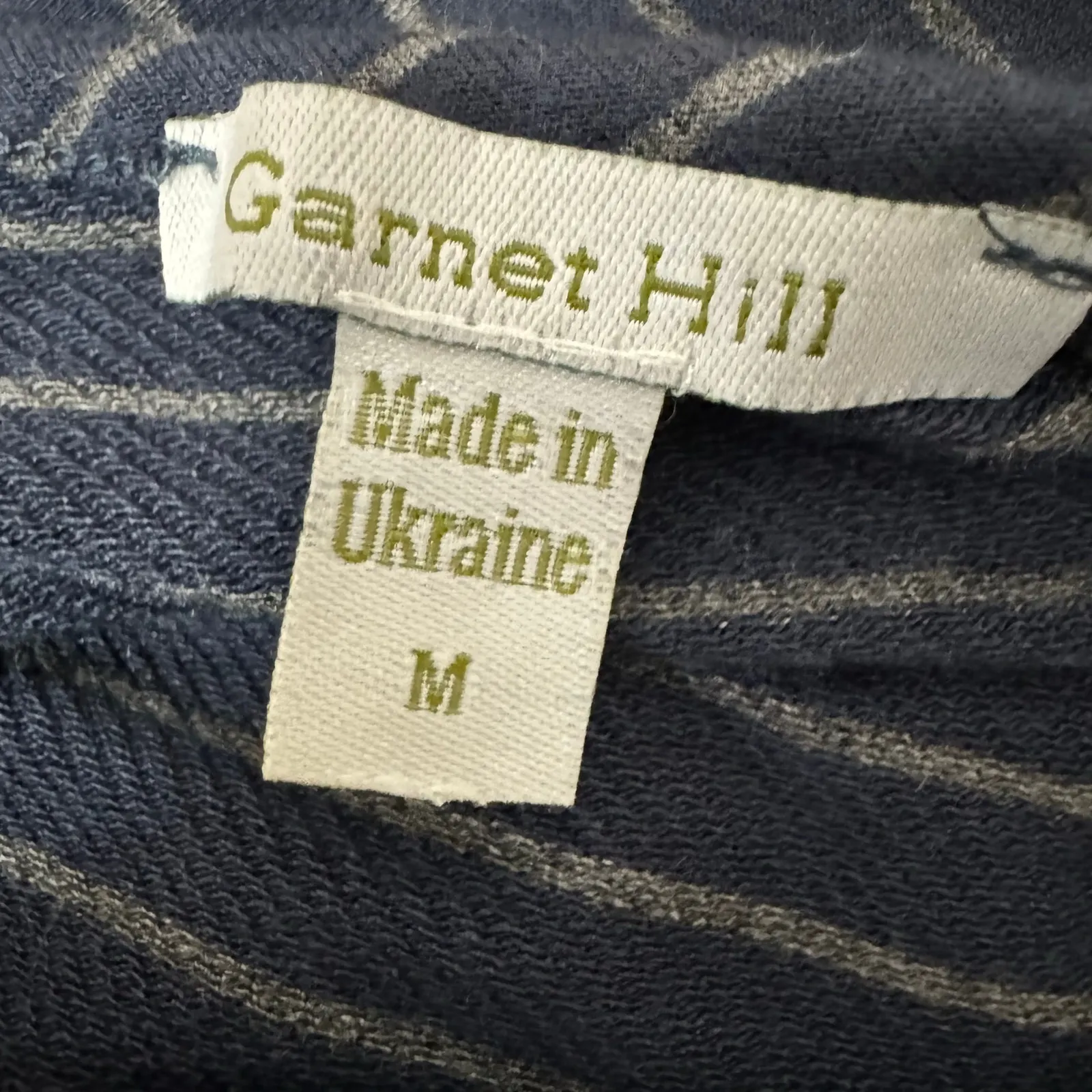 Garnet Hill Striped Mini T-Shirt Dress 3/4 Sleeves Navy Size Medium - Image 5