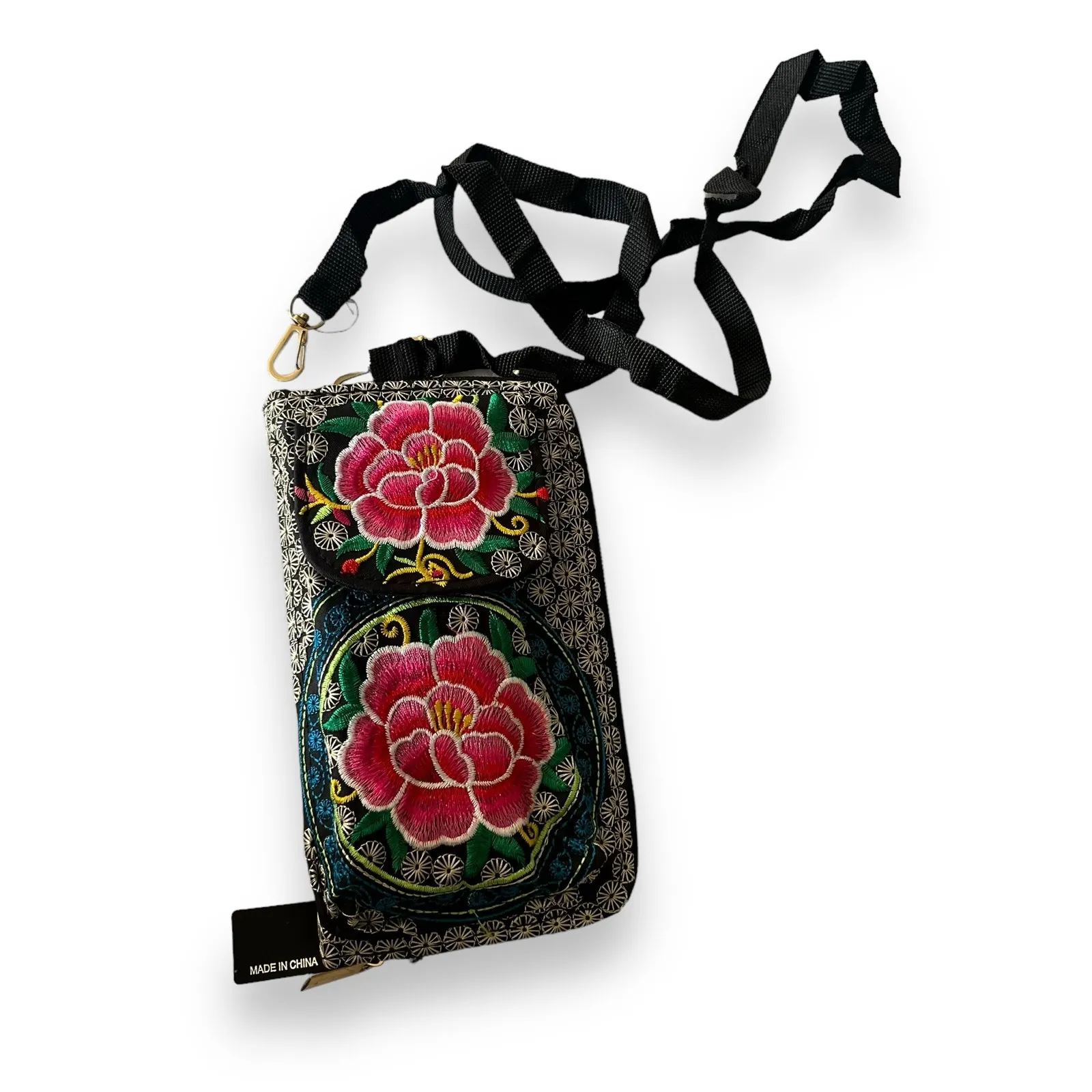 Minky embroidered wallet Mexican talavera design NWT Pink - Image 6