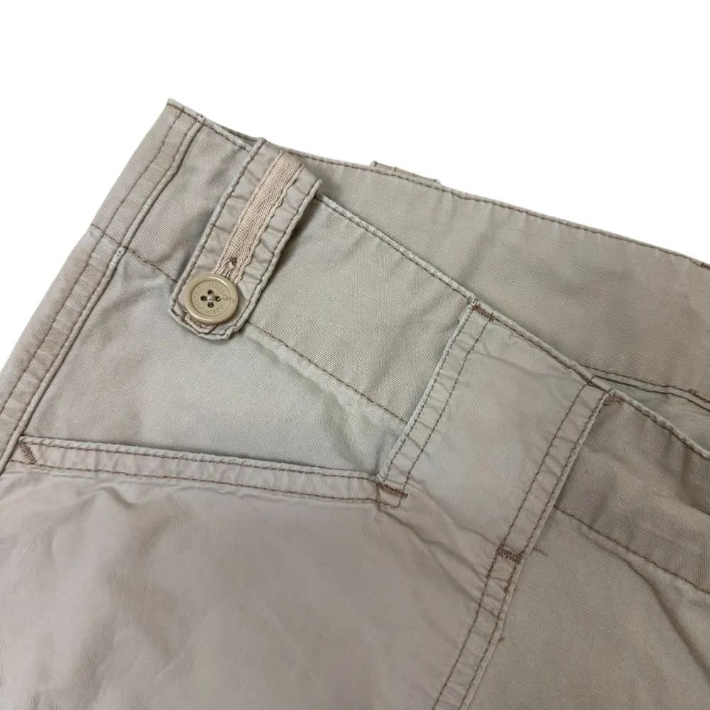 Abercrombie & Fitch Y2K Mid Rise Convertible Cargo Pants Tan Large Wide Leg - Image 6