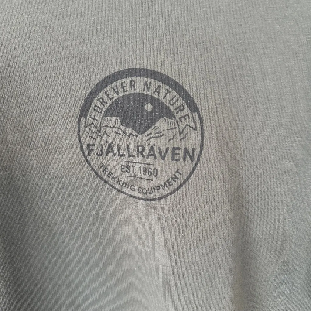 Fjällräven Womens Forever Nature Badge Long Sleeve T Shirt Large Twilight Blue - Image 7