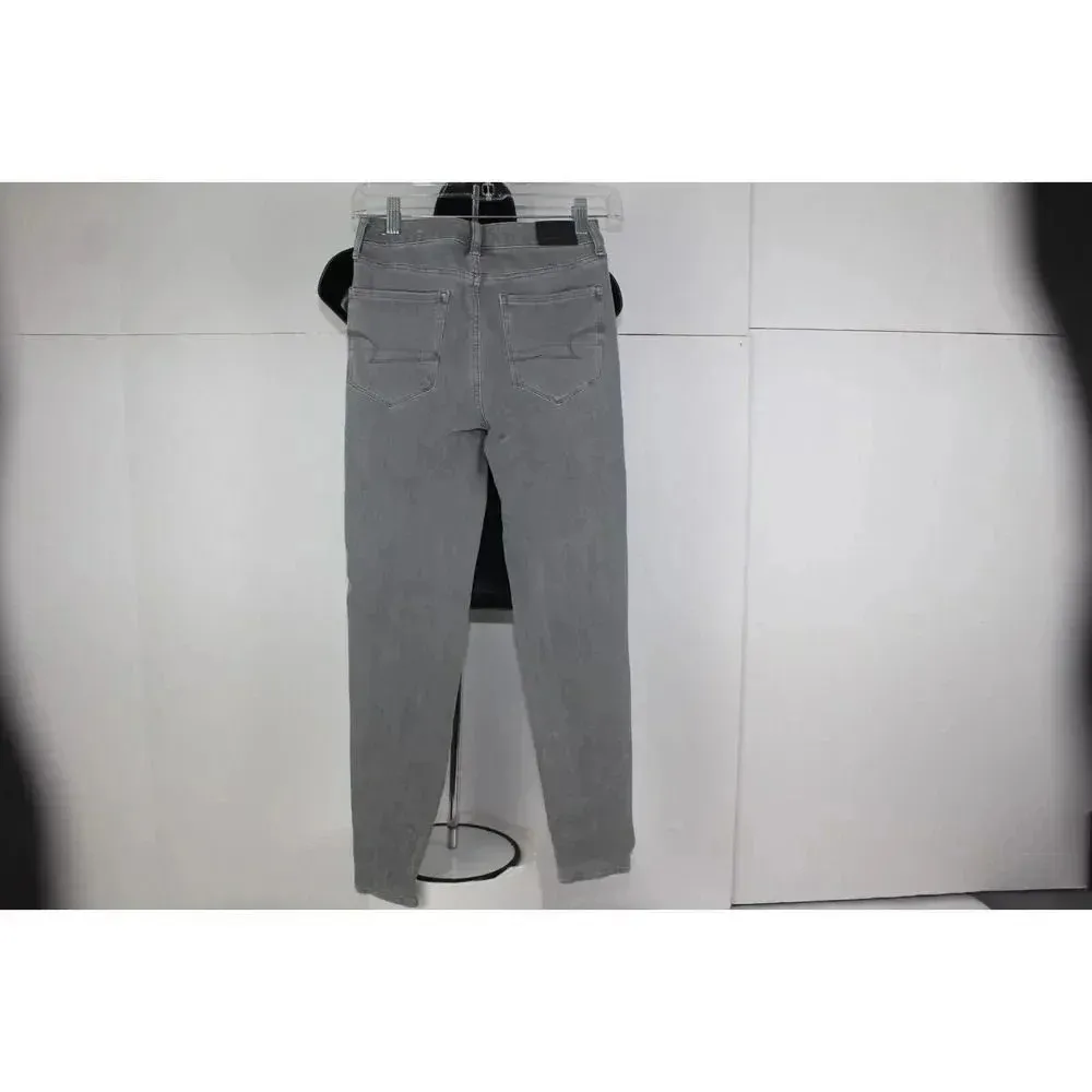 AMERICAN EAGLE OUTFITTERS SUPER HI RISE JEGGING NEXT LEVEL STRETCH SZ 0 GRAY - Image 4