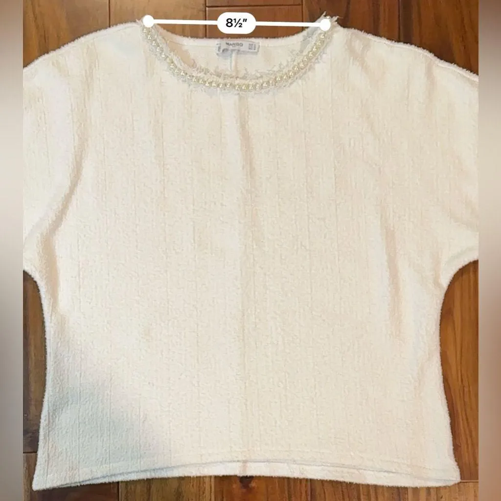 Mango Sweater with Pearl Neck Detail - Image 8